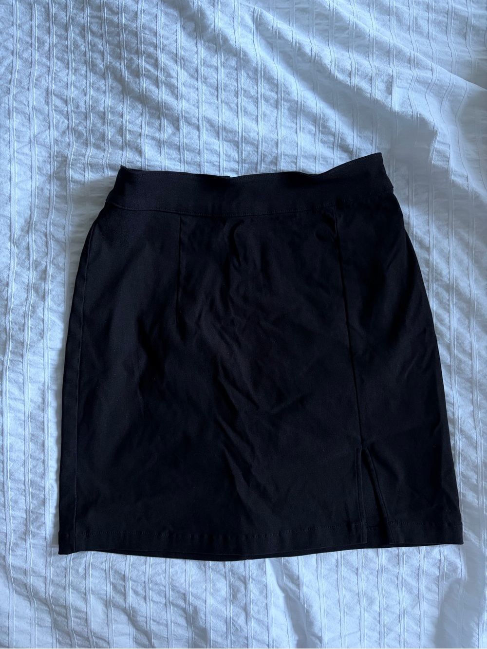 Garage Black Mini Skirt with Front Slit